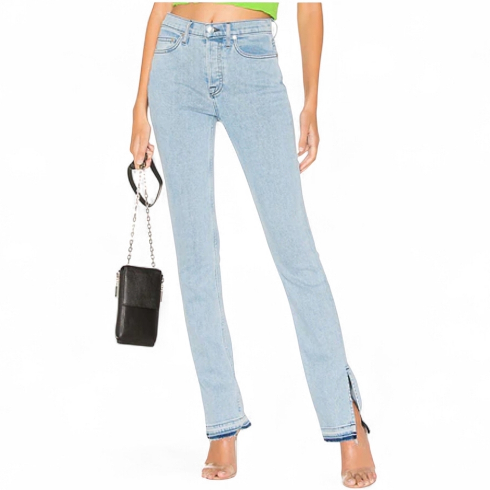 Cotton Citizen High-rise Split Hem Skinny Leg Stretch Jeans